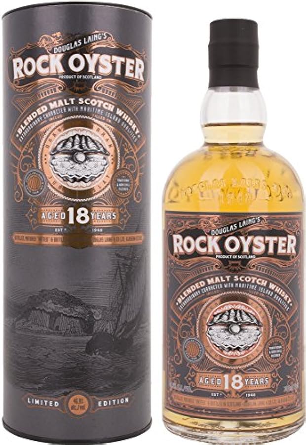 Douglas Laing ROCK OYSTER 18 Years Old Blended Malt 46,8% Vol. 0,7l in Giftbox 628715764