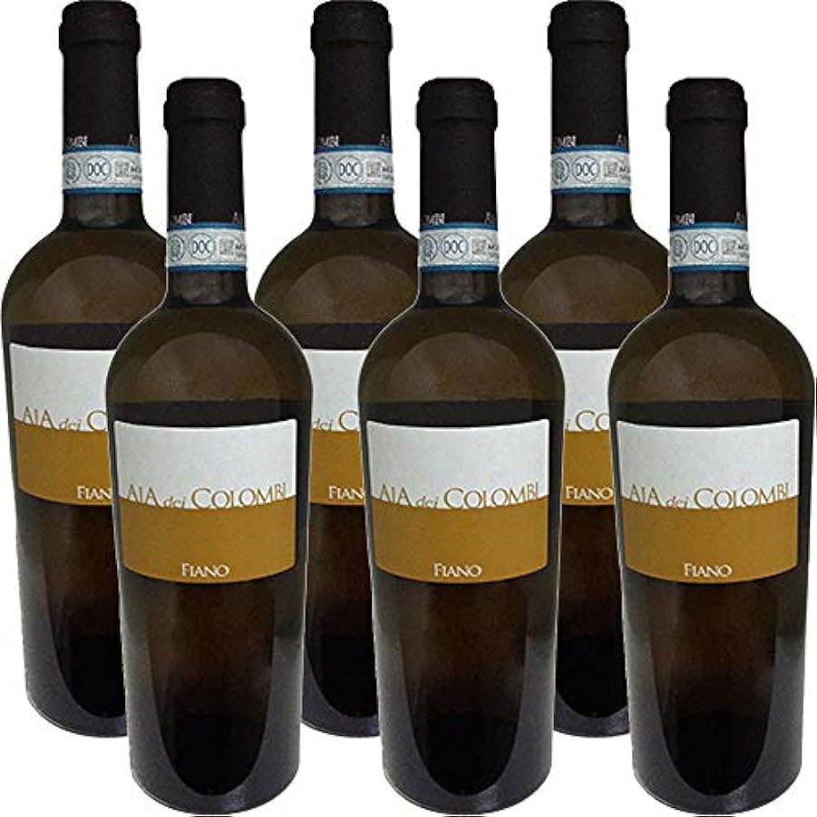 Fiano DOC Sannio | Aia Dei Colombi | Confezione 6 Bottiglie da 75Cl | Vino Italiano | Campania | Packaging Esclusivo | Idea Regalo 992514967
