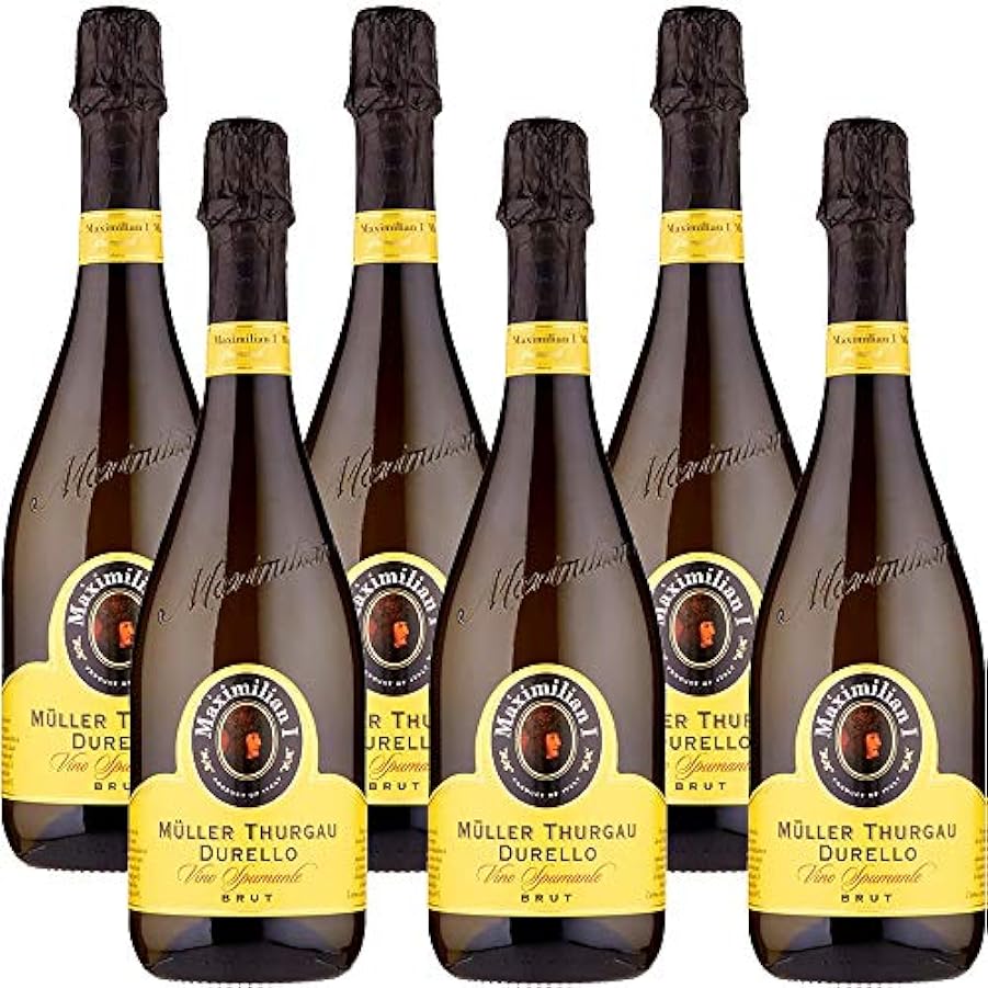 Vino Spumante Brut | Maximilian | Müller Thurgau Durello | Bollicine Italiane | Perfetto con il Sushi | 6 Bottiglie 75cl | Veneto | Idea Regalo 339506092