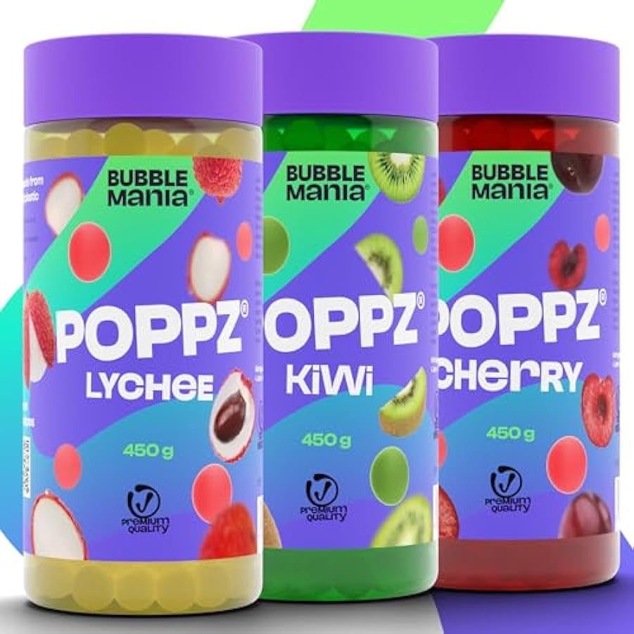 POPPZ Popping Boba perle di frutta per Bubble Tea Mix |