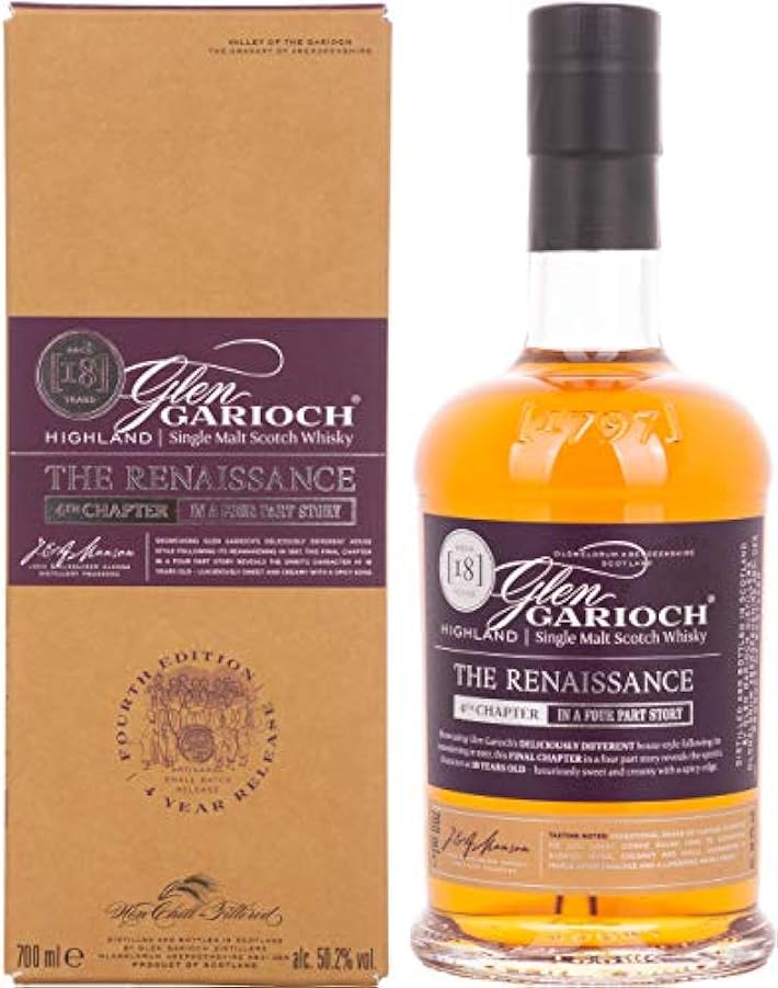 Glen Garioch 18 Years Old Highland Single Malt Scotch Whisky THE RENAISSANCE 4th Chapter 50,2% Vol. 0,7l in Giftbox 155673839