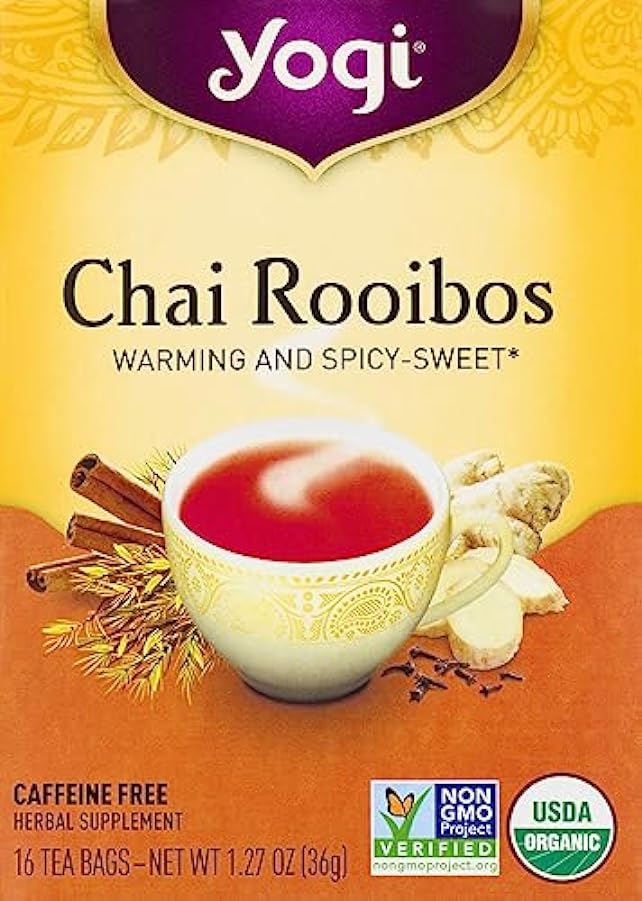 Yogi Organic Herbal Tea Caffeine Free Chai Rooibos - 16
