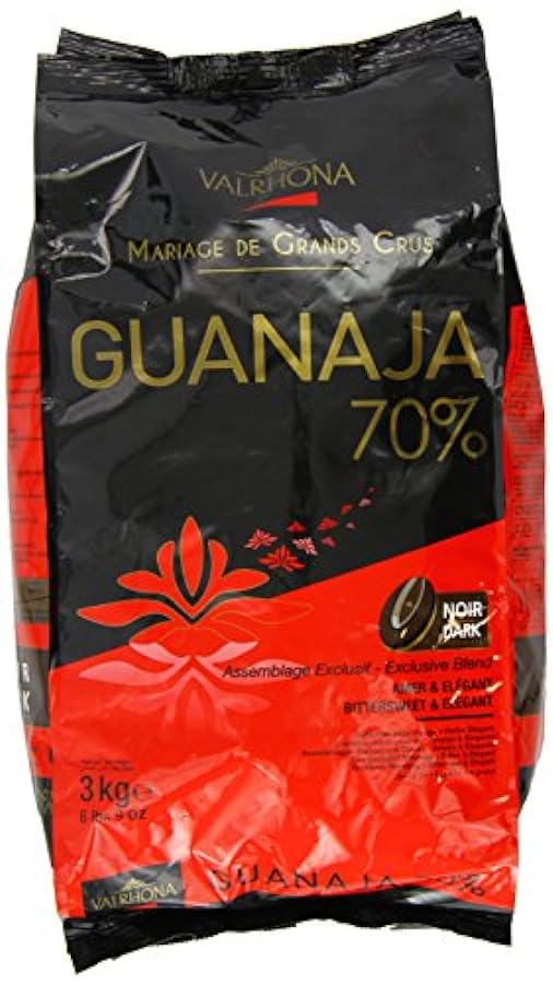 Valrhona Dark Chocolate - 70% Cacao - Guanaja - 6 lbs 9 oz bag of feves 56646810