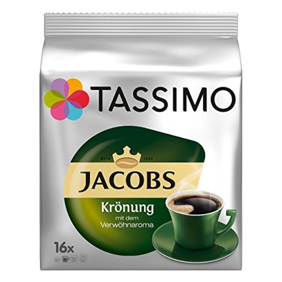 Tassimo Capsule di caffè Jacobs Krönung, caffè arábica, Pack De 5, 5 x 16 T-Disc 890685842