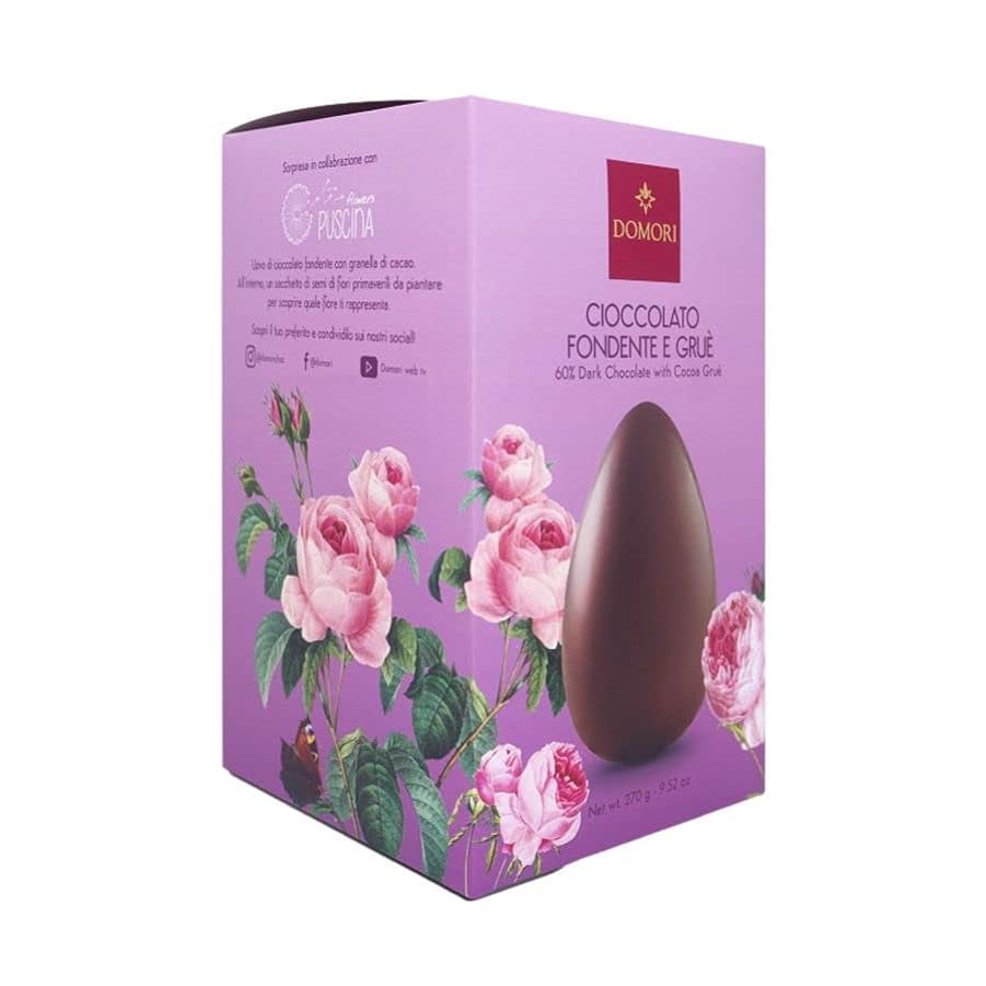 Uovo Pasqua Cioccolato Fondente e Gruè -DOMORI- 270gr i