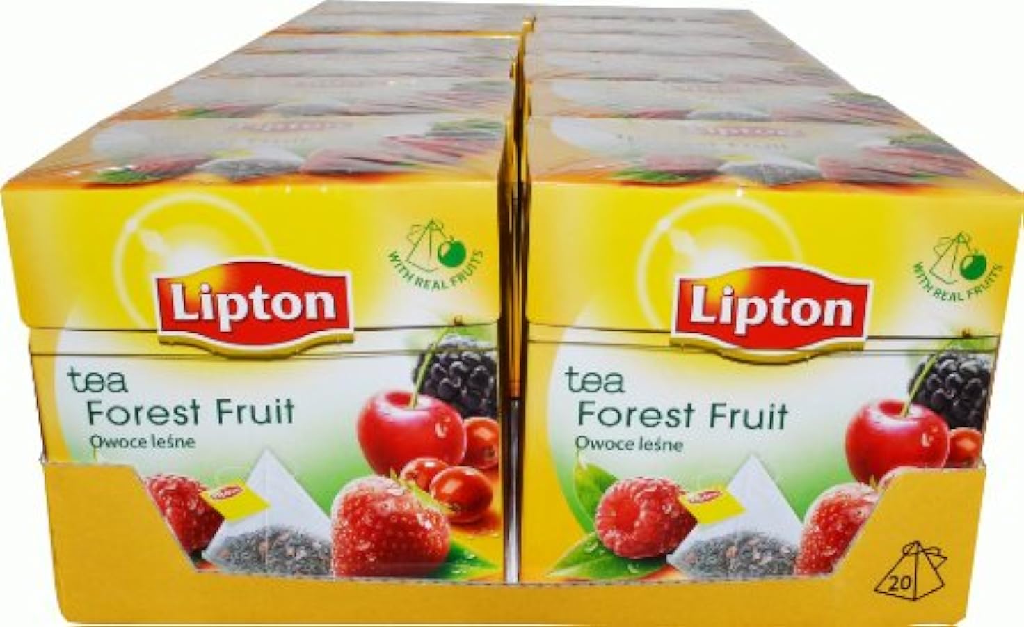 Lipton Pyramids Forest Fruit Tè Nero, 20 bustine di te 