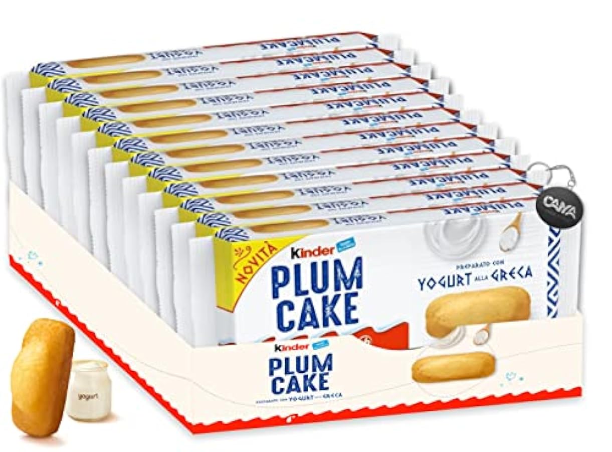 12X Kinder Plum Cake Preparato con Yogurt alla Greca, P