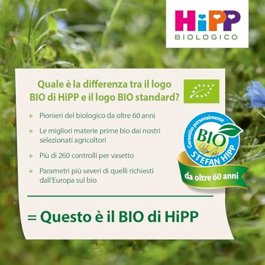 HiPP - Latte 1 per Lattanti Bio per Neonati in Polvere, dalla Nascita Fino al 6° Mese, 4 Confezioni da 600 gr 596227801