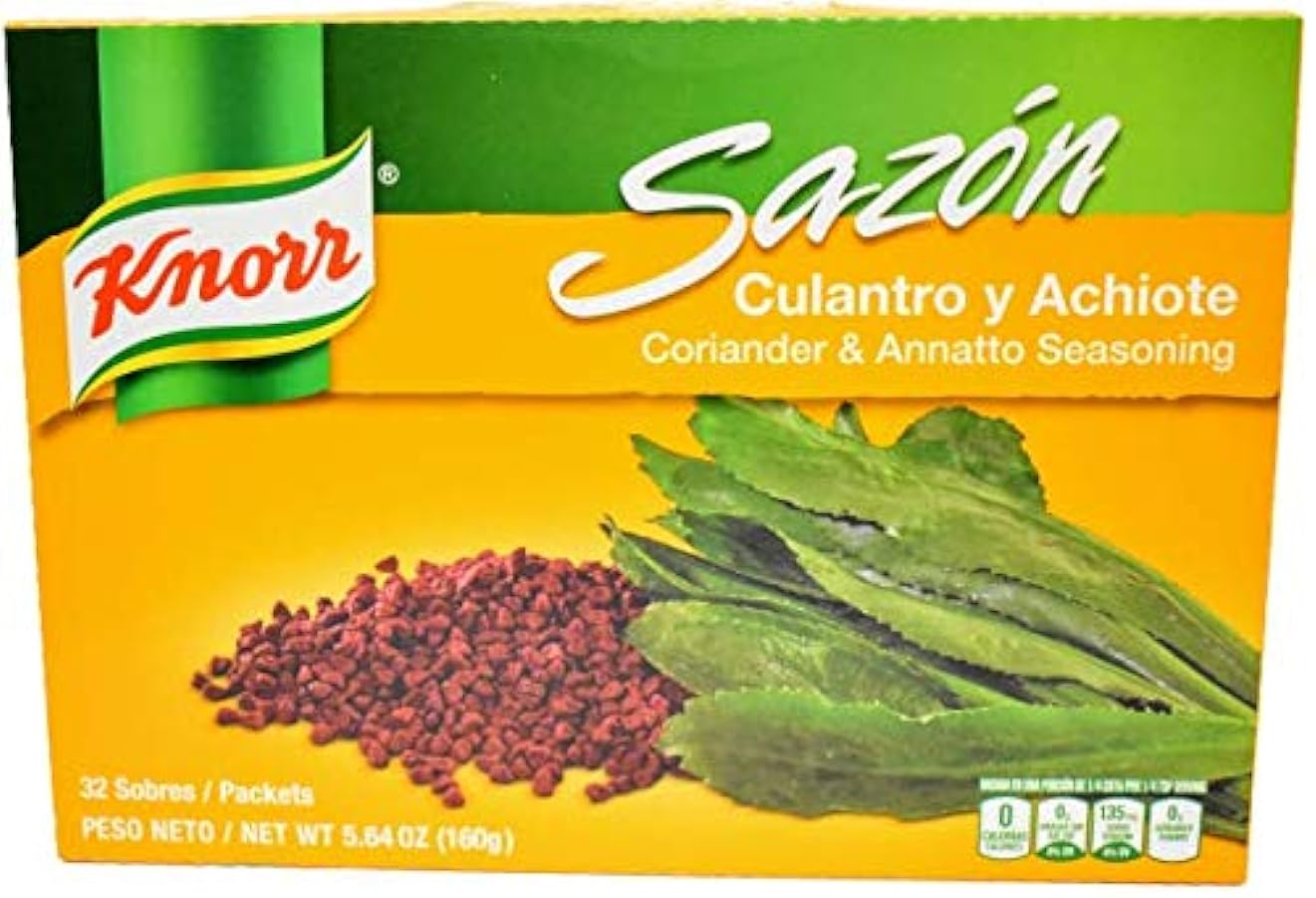 Knorr Sazon Seasoning, Coriandolo & Annatto, Culantro y Achiote, 5,6 oz, 32 ct 605183368