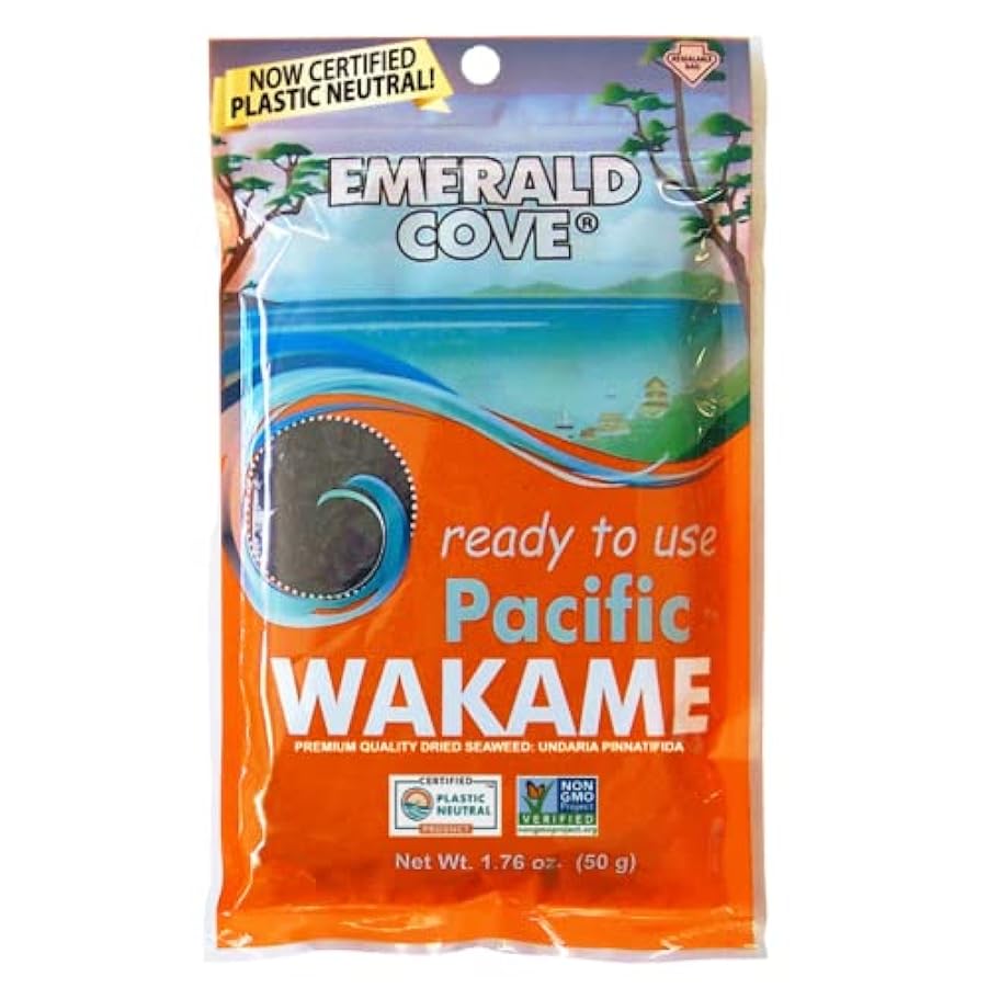 Emerald Cove Silver Grade Wakame (Dried Seaweed), 1.76 