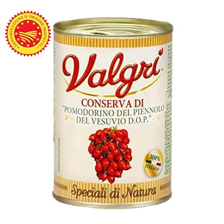 Pomodorini del Piennolo del Vesuvio DOP in latta Gr. 400 - Cartone 12 Pezzi 709213222