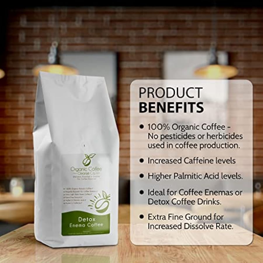 Enema Coffee 1kg, Clistere di caffè, miscelato, 100% robusta e 100% biologico, Caffè Macinato 802592567