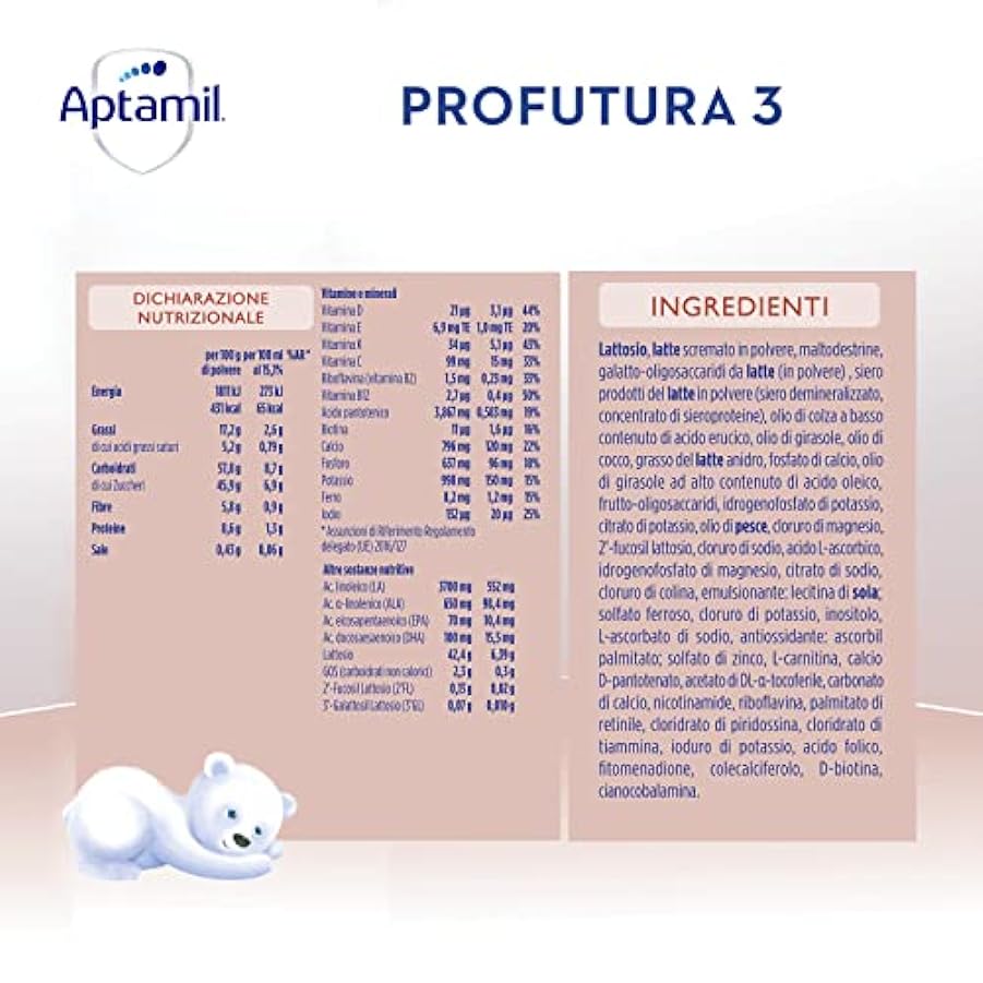 APTAMIL PROFUTURA Duobiotik 3 - Latte di Crescita in Polvere per bambini dal 12° mese - 3200 grammi (4 confezioni da 800g) 847652148