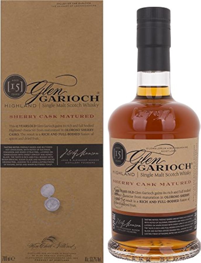 Glen Garioch 15 Years Old Highland Single Malt Scotch Whisky Sherry Cask 53,7% Vol. 0,7l in Giftbox 696353297