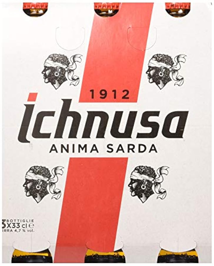 Ichnusa Set 8 Birra in Bottiglia 33x3 Vetro Bevanda alc