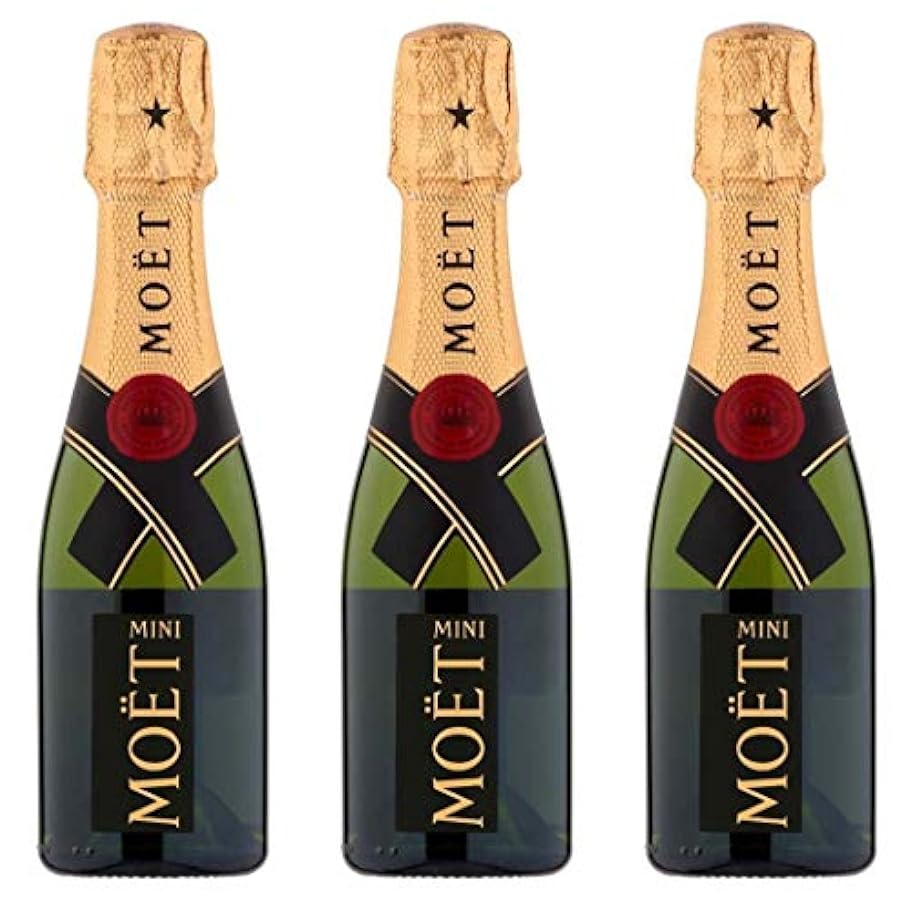 Moët & Chandon Brut Champagne Mini-Moët Bottles 3 x 20c