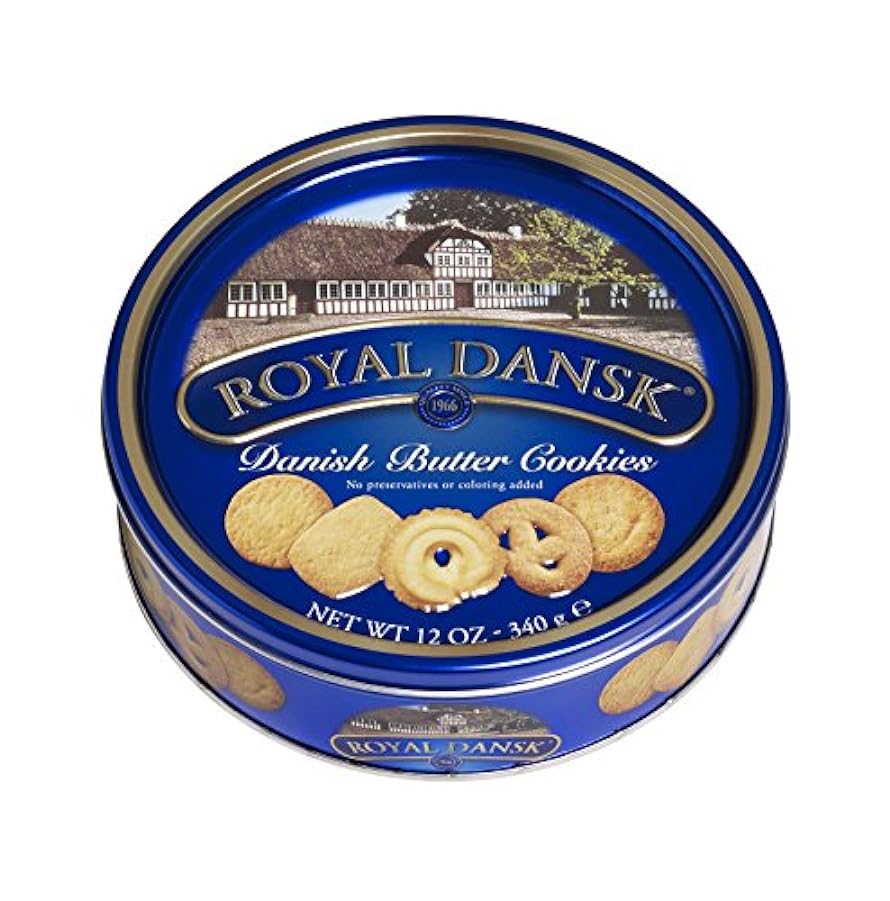 Royal Dansk Danish Butter Cookies, 12 Ounce Tins (Pack 