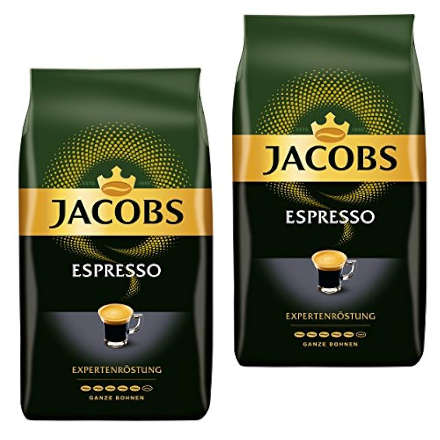 Jacobs Espresso - Caffettiera a Forma di Fagioli, 2 x 1