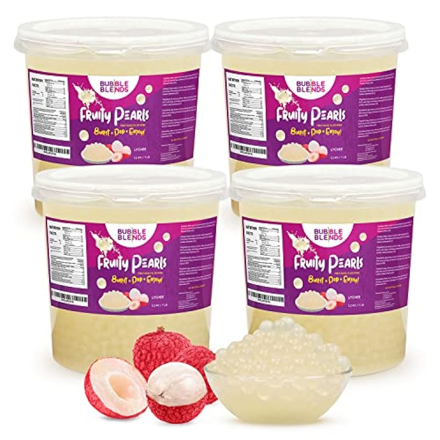 Bubble Blends Lychee Popping Boba (4 x 3,2 kg), perle B