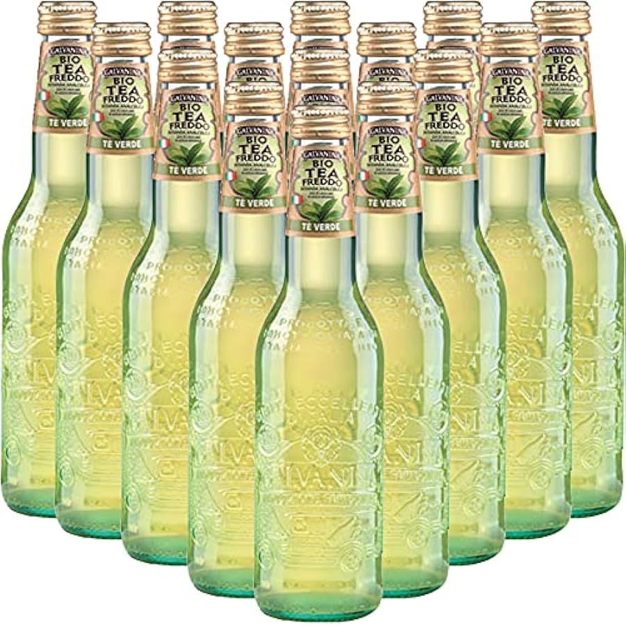 Tè Verde Bio | Galvanina | 12 Bottiglie in Vetro Scolpi