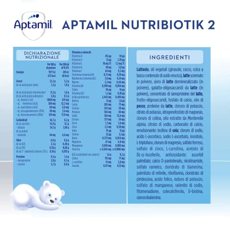 APTAMIL 2 - Latte in Polvere per Neonati dal 6° mese al 12° - 3600 grammi (3 confezioni da 1200g) 44343282