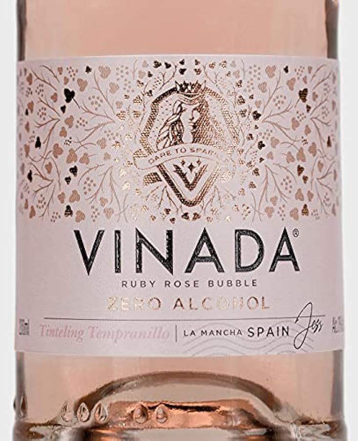 VINADA - Frizzante Rosé Mini - Zero Alcohol Wine - 200 ml (24 Bottiglie di Vetro) 471370173