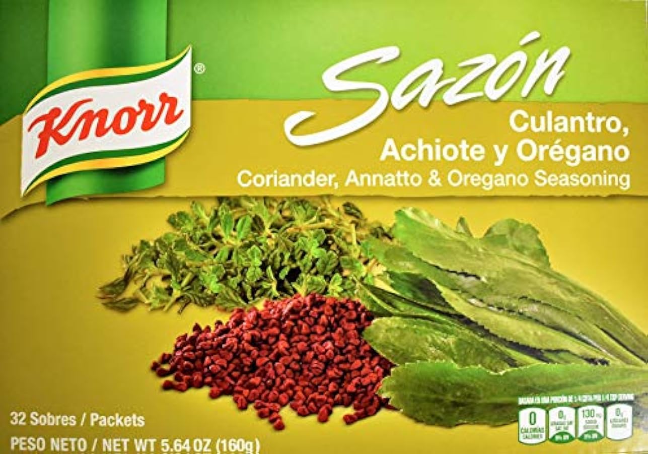 Condimento Knorr Sazon, Coriandolo, Annatto & Oregano, Culantro, Achiote y Oregano, 5,6 oz, 32 ct 925220679
