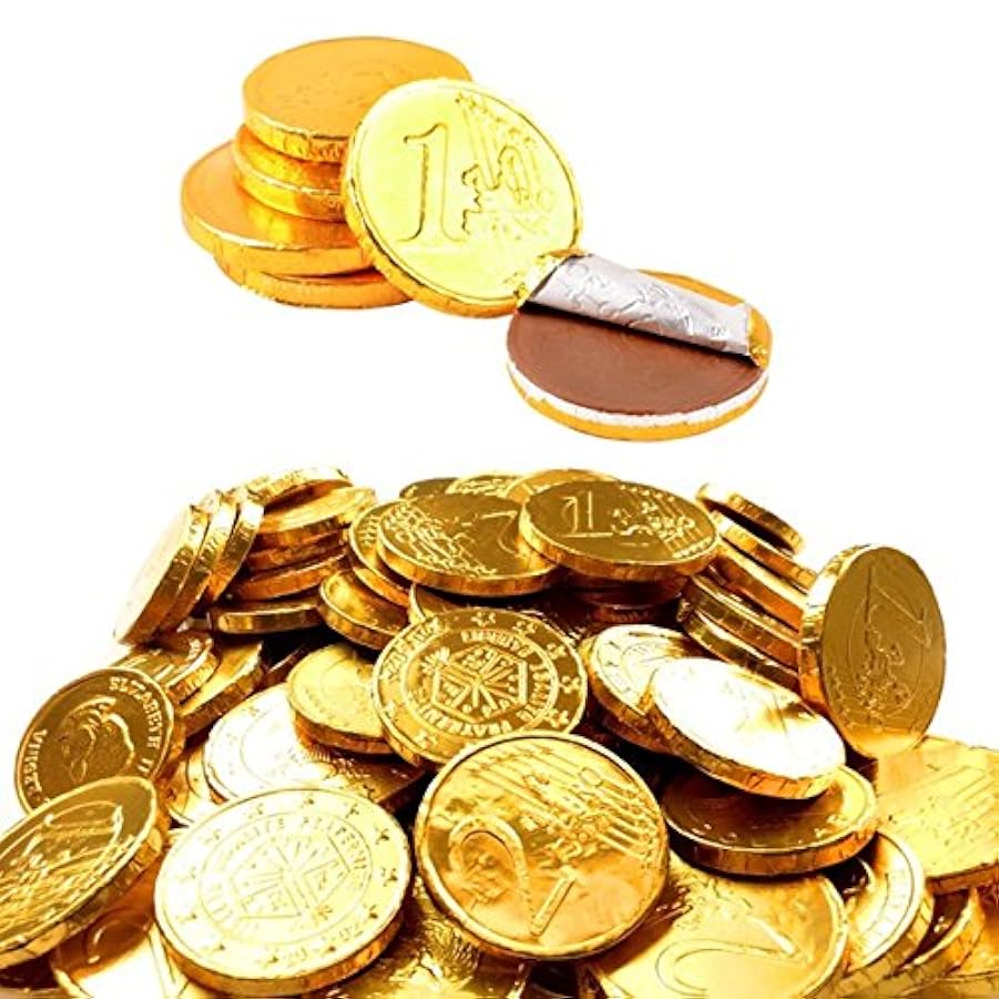 Monete Cioccolato Al Latte Monetine Oro Soldi Cioccolat