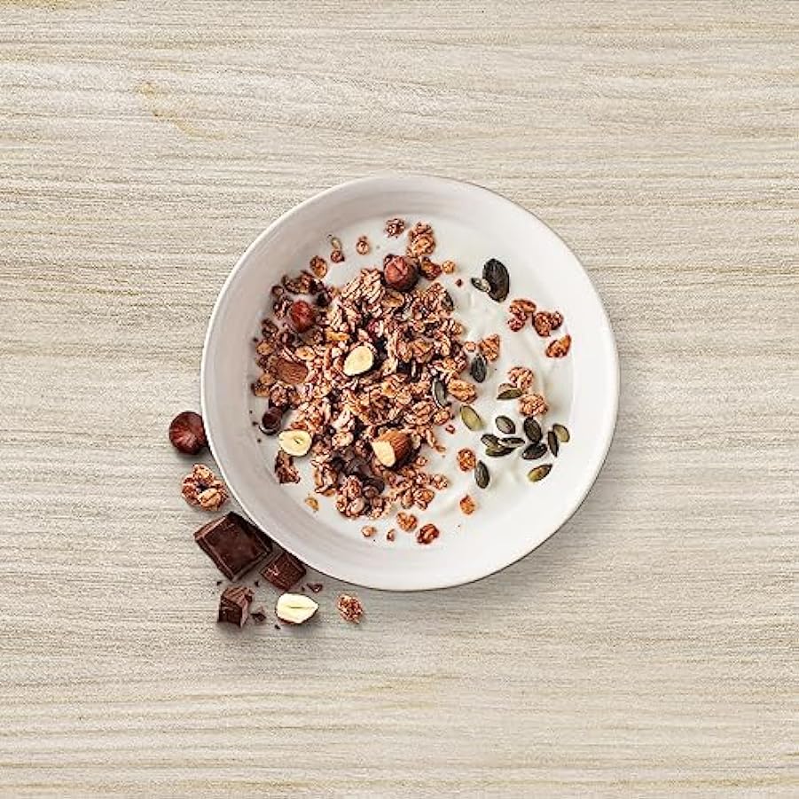 1 Attimo in Forma | Granola Proteica Cereali Muesli - 20% Proteine 300gr Senza Zuccheri Aggiunti Croccante Colazione Nutriente (Cioccolato Mandorla e Nocciola, 8 Pezzi) 525466219